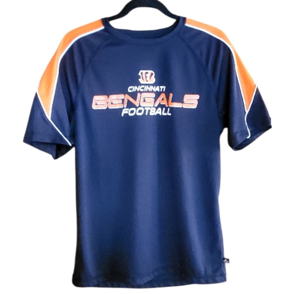 Cincinnati Bengals NFL Team Apparel Short Sleeve Black Tee Men's Medium